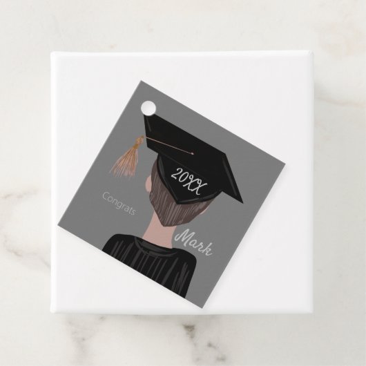 Afstuderen College Highschool Afstuderen Guy Bedankjes Labels (In situ)