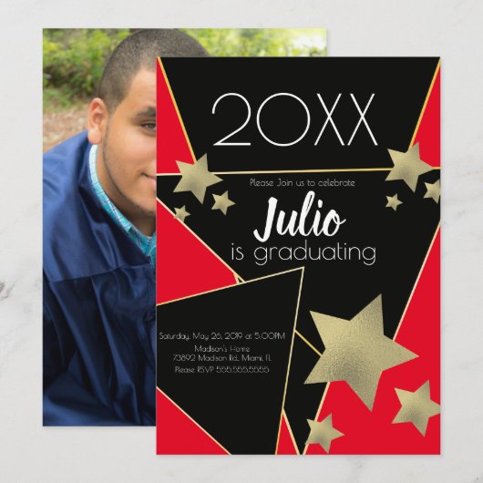 Afstuderen College Highschool Celebratie Foto I Kaart (Voorkant / Achterkant)