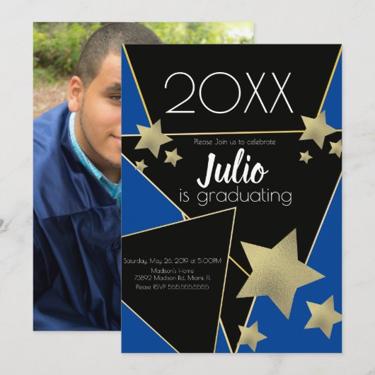 Afstuderen College Highschool Celebration Foto Kaart (Voorkant / Achterkant)