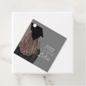 Afstuderen College Highschool Girl Afstuderen Bedankjes Labels (In situ)