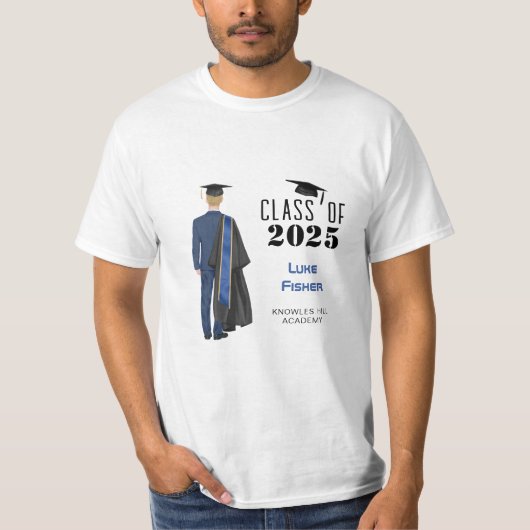 Afstuderen College School Leavers Young Man T-shirt (Voorkant)
