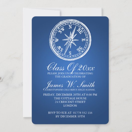 Afstuderen Compass Blue Kaart (Voorkant)