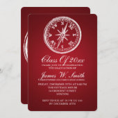 Afstuderen  Compass Red Kaart (Voorkant / Achterkant)