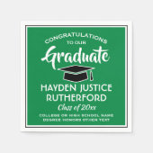 Afstuderen comprimeert Modern Green White en Black Servet (Voorkant)