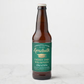Afstuderen-congraten geborsteld Groen goud en wit Bier Etiket (Voorkant)