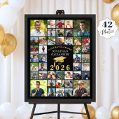 Afstuderen Congrats 42 Fotocollage Zwart Goud Poster