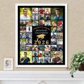 Afstuderen Congrats 42 Fotocollage Zwart Goud Poster