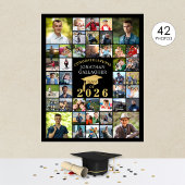 Afstuderen Congrats 42 Fotocollage Zwart Goud Poster