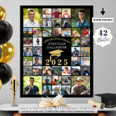 Afstuderen Congrats 42 Fotocollage Zwart Goud Poster