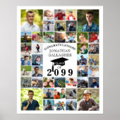 Afstuderen Congrats 42 Fotocollage Zwart Wit Poster (Voorkant)