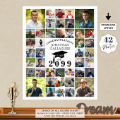 Afstuderen Congrats 42 Fotocollage Zwart Wit Poster