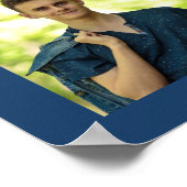 Afstuderen Congrats 42 Photo Collage Blauw Goud Poster (Hoek)