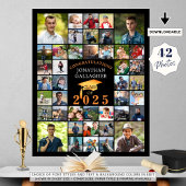 Afstuderen Congrats 42 Photo Collage Zwart Sinaasa Poster