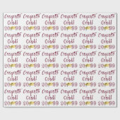 Afstuderen CONGRATS AFSTUDEERDER Gold Pet Aangepas Cadeaupapier (Vlak)