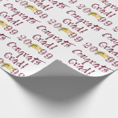 Afstuderen CONGRATS AFSTUDEERDER Gold Pet Aangepas Cadeaupapier (Hoek)