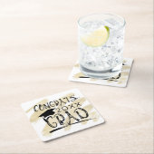 Afstuderen CONGRATS AFSTUDEERDER Klasse Jaar Typog Kartonnen Onderzetters (Insitu)