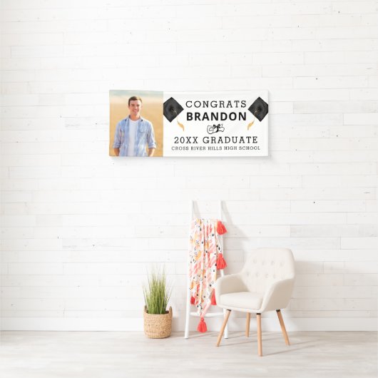 Afstuderen CONGRATS AFSTUDEREN Foto Spandoek (Insitu)