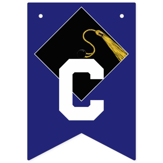 Afstuderen Congrats Blue Vlaggetjes (Eerste vlag)