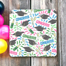 Afstuderen Congrats Champagne Confetti Kleurrijk