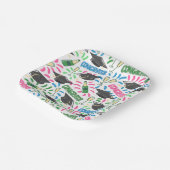 Afstuderen Congrats Champagne Confetti Kleurrijk Papieren Bordje (Gebogen)