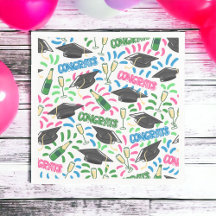 Afstuderen Congrats Champagne Confetti Kleurrijk