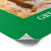Afstuderen Congrats Foto Collage Groen en Wit Poster (Hoek)