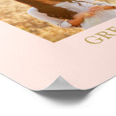 Afstuderen Congrats Fotocollage Blush Pink Gold Poster (Hoek)