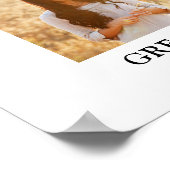 Afstuderen Congrats Fotocollage Modern Wit Poster (Hoek)