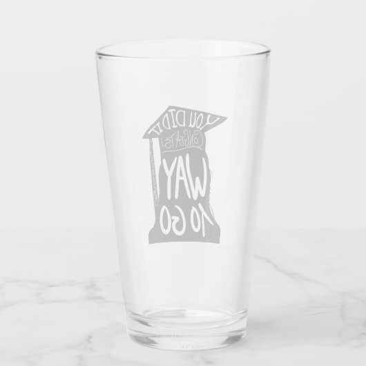 Afstuderen Congrats Glas (Achterkant)