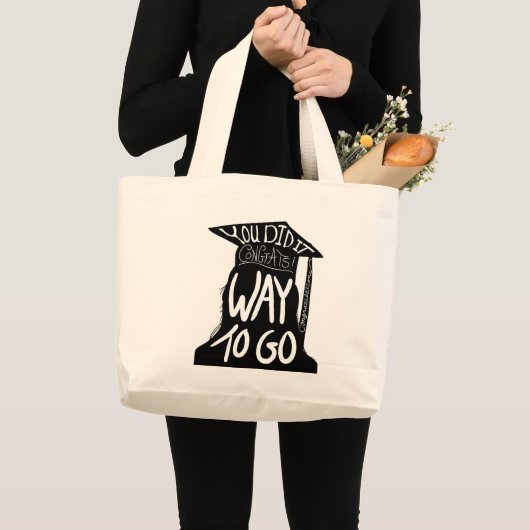 Afstuderen Congrats Grote Tote Bag (Voorkant (product))