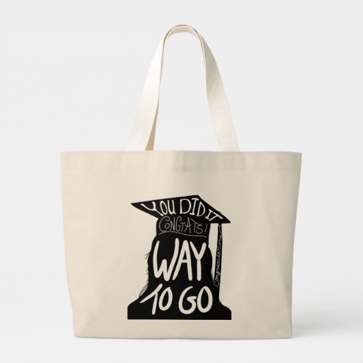 Afstuderen Congrats Grote Tote Bag (Achterkant)