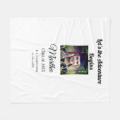 Afstuderen Congrats Naam toevoegen Foto Stad Datum Fleece Deken (Voorkant (Horizontaal))