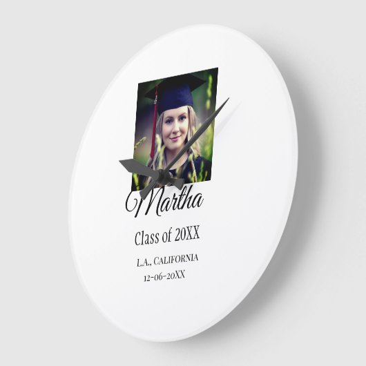 Afstuderen Congrats Naam toevoegen Foto Stad Datum Grote Klok (Hoek)