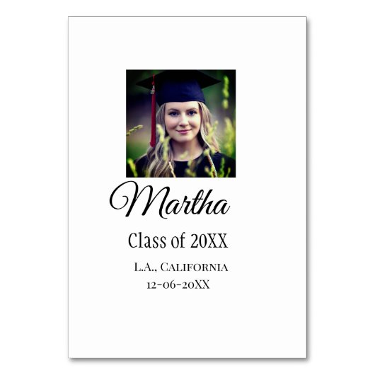 Afstuderen Congrats Naam toevoegen Foto Stad Datum Kaart (Achterkant)