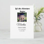 Afstuderen Congrats Naam toevoegen Foto Stad Datum Kaart (Staand voorkant)