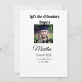 Afstuderen Congrats Naam toevoegen Foto Stad Datum Kaart (Achterkant)