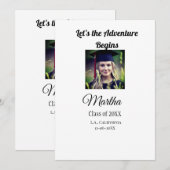 Afstuderen Congrats Naam toevoegen Foto Stad Datum Kaart (Voorkant / Achterkant)