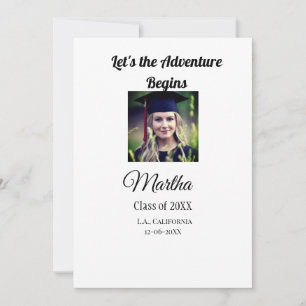 Afstuderen Congrats Naam toevoegen Foto Stad Datum Kaart
