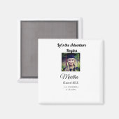 Afstuderen Congrats Naam toevoegen Foto Stad Datum Magneet (Voorkant / Achterkant)