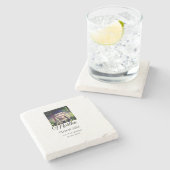 Afstuderen Congrats Naam toevoegen Foto Stad Datum Stenen Onderzetter (Zijkant)