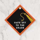 Afstuderen Congrats Oranje Bedankjes Labels (Voorkant)