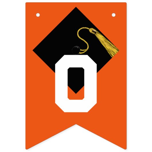 Afstuderen Congrats Oranje Vlaggetjes (Tweede vlag)