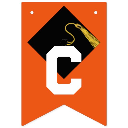 Afstuderen Congrats Oranje Vlaggetjes (Eerste vlag)