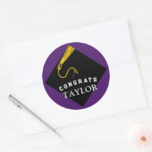 Afstuderen Congrats Ronde Sticker (Envelop)