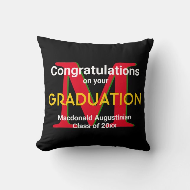 Afstuderen CONGRATULATIES Aangepaste Afstuderen Kussen (Voorkant)