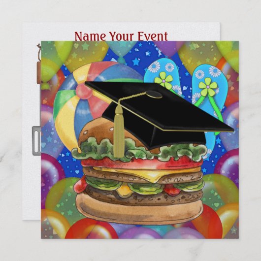 Afstuderen Cook Out / Party - SRF Kaart (Voorkant / Achterkant)