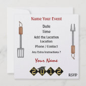 Afstuderen Cook Out / Party - SRF Kaart (Achterkant)