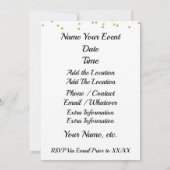 Afstuderen Cookout Tuxedo Hamburger Invitation Kaart (Achterkant)