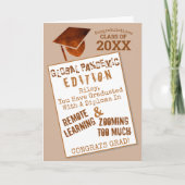 Afstuderen Copper Global Pandemic Funny Afstuderen Kaart (Voorkant)