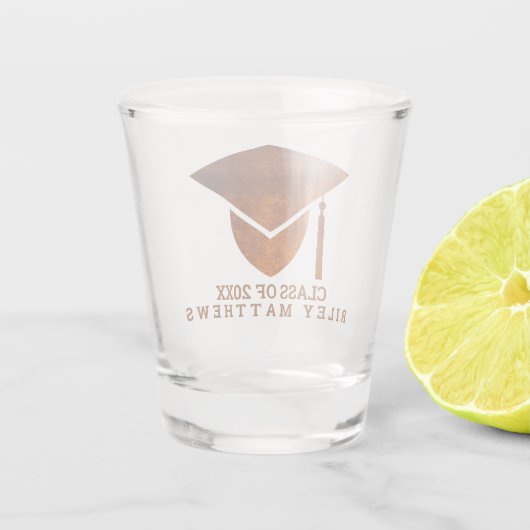 Afstuderen Copper University Keepomwille College Shot Glas (Achterkant)